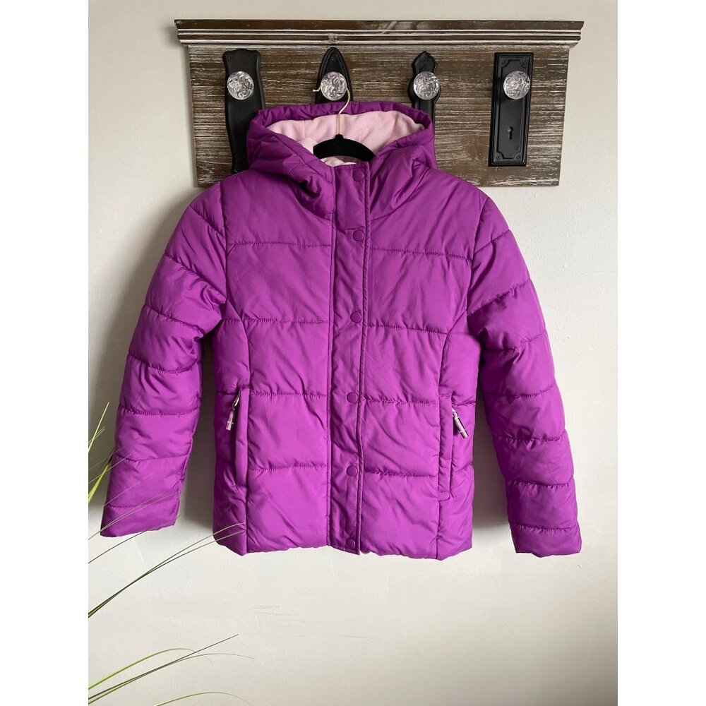 Girls Puffer Coat Hooded Size XL(12)